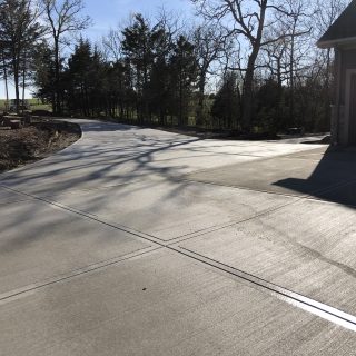residential concrete slab and driveway