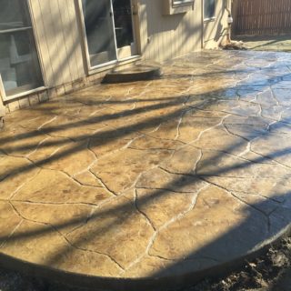 stamped concrete patio in kansas city